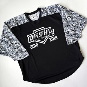 DHSHL 2018-2019 Hockey Jersey XL Black Camo Sleeves Pear Sox Wear The Pear